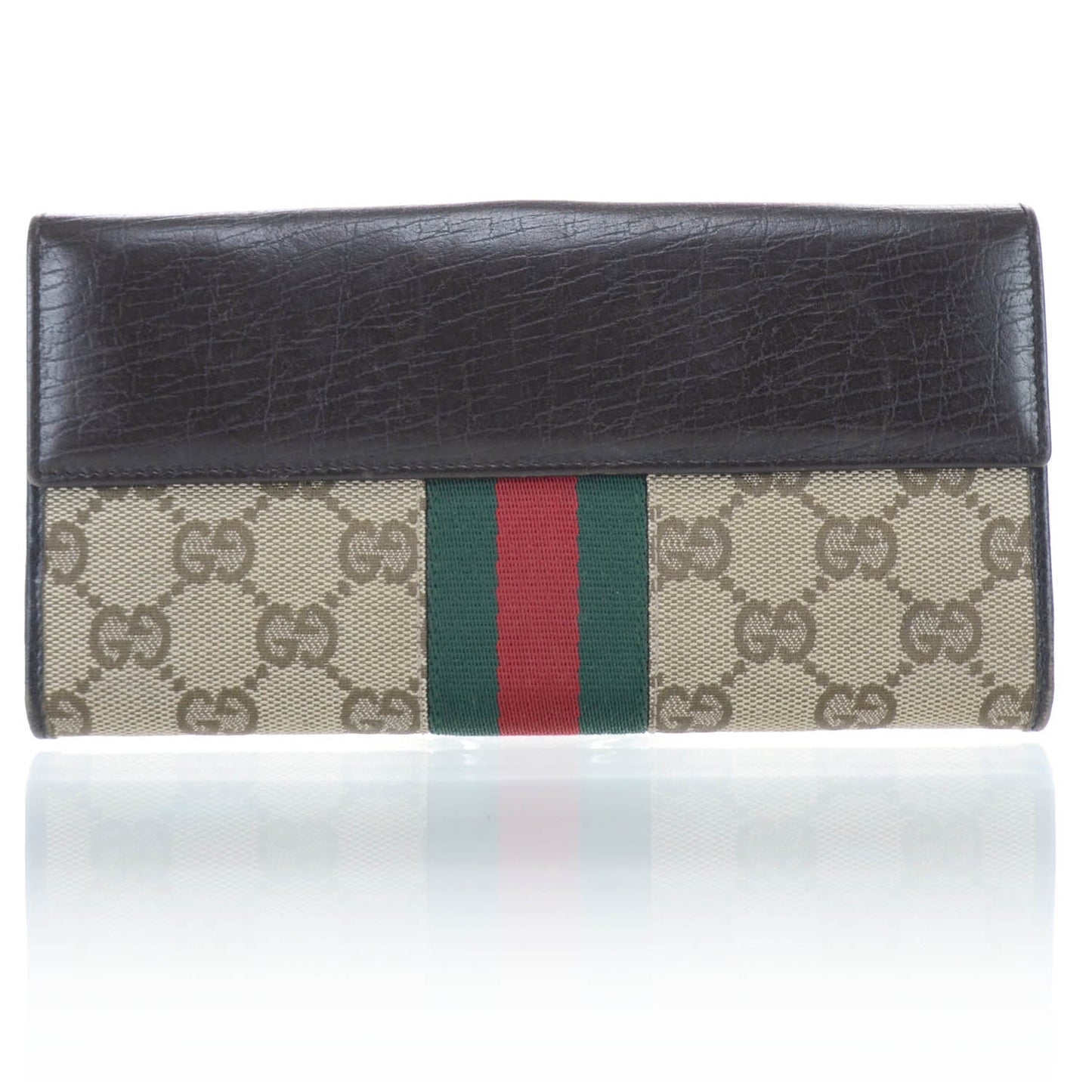 Monogram Calfskin Web Blake Continental Wallet Brown