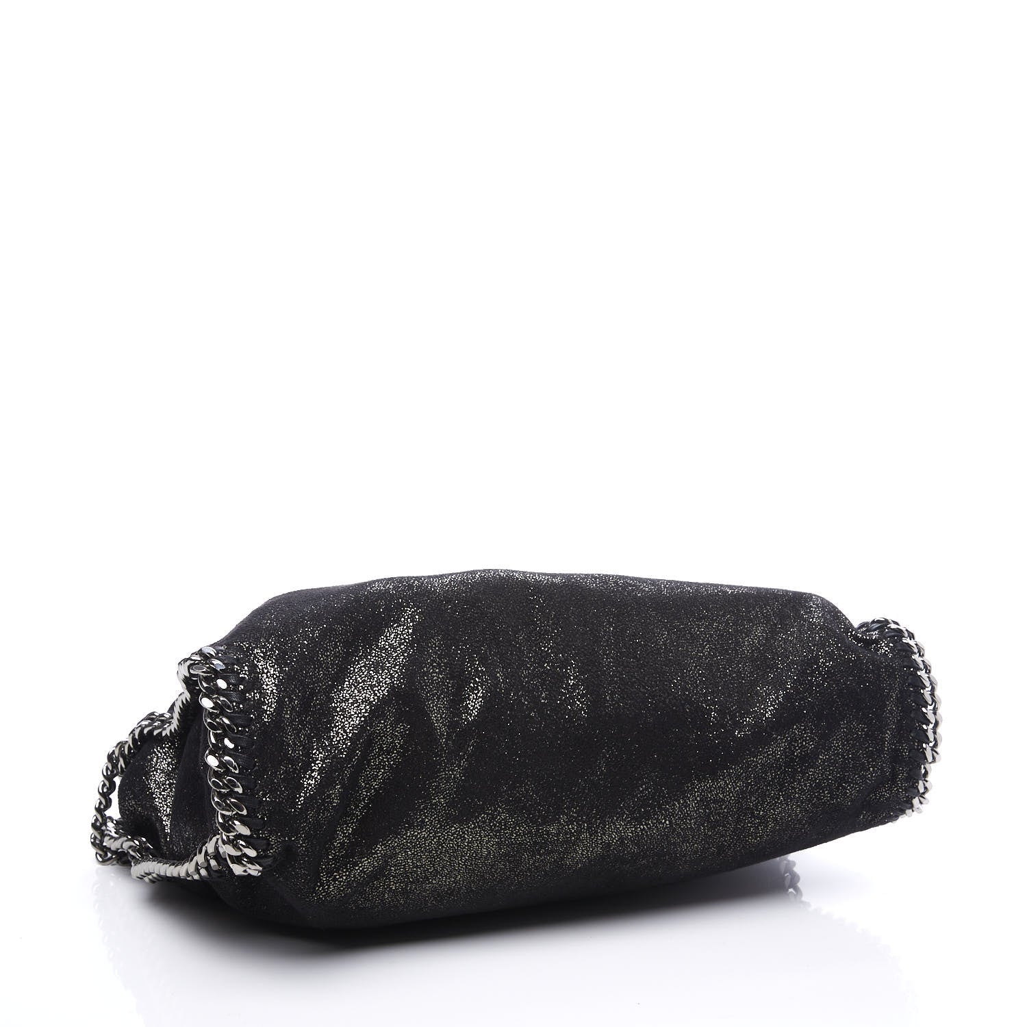 Stella McCartney Chamois Shiny Dotted Falabella Fold Over Tote Ruthenium 3 of 9