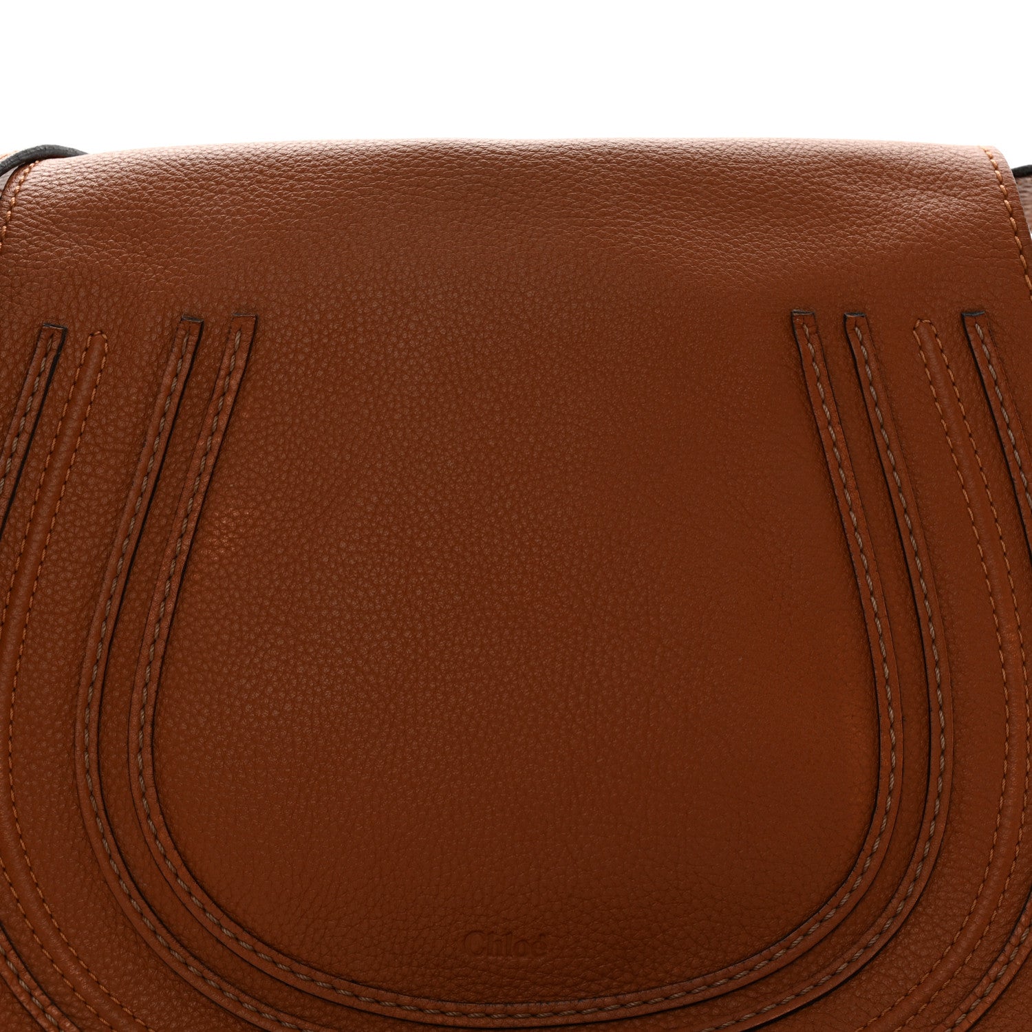Chloe Calfskin Medium Marcie Round Crossbody Bag Tan 8 of 10
