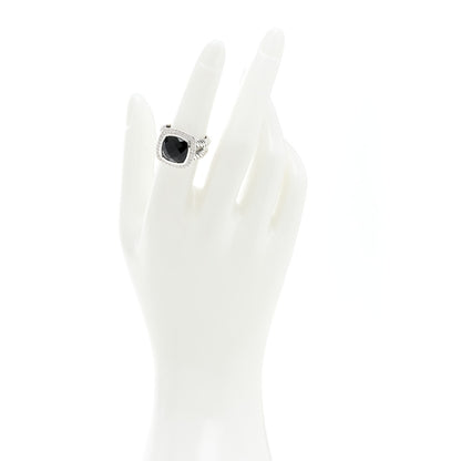 David Yurman Sterling Silver Diamond Black Onyx 11mm Albion Ring 53 6.25 2 of 5