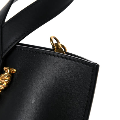 Versace Vitello Mini Virtus Bucket Bag Black 16 of 19