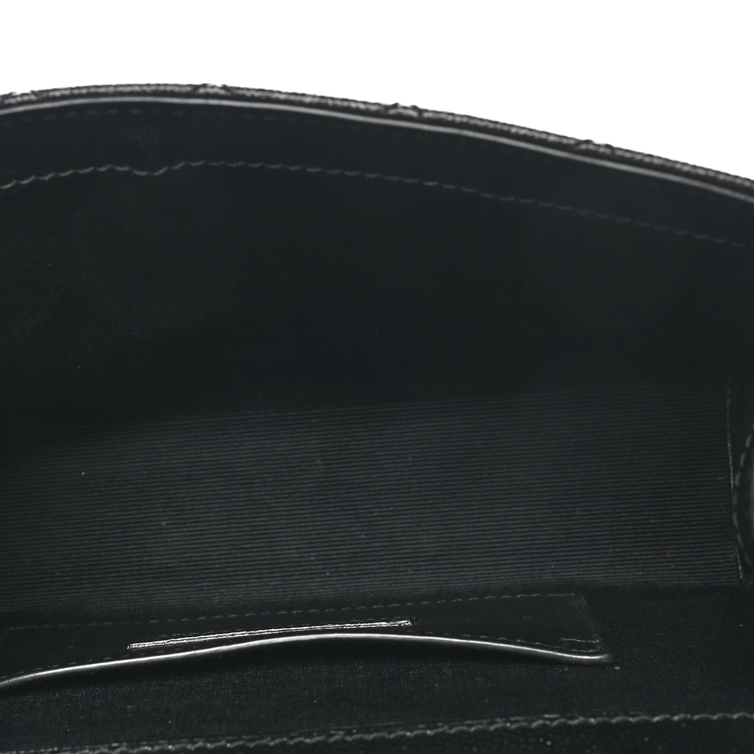 Saint Laurent Grain De Poudre Textured Mixed Matelasse Triquilt Small Monogram Monochrome Satchel Black 5 of 11