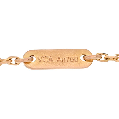 Van Cleef & Arpels 18K Rose Gold Carnelian Sweet Alhambra Bracelet 3 of 4