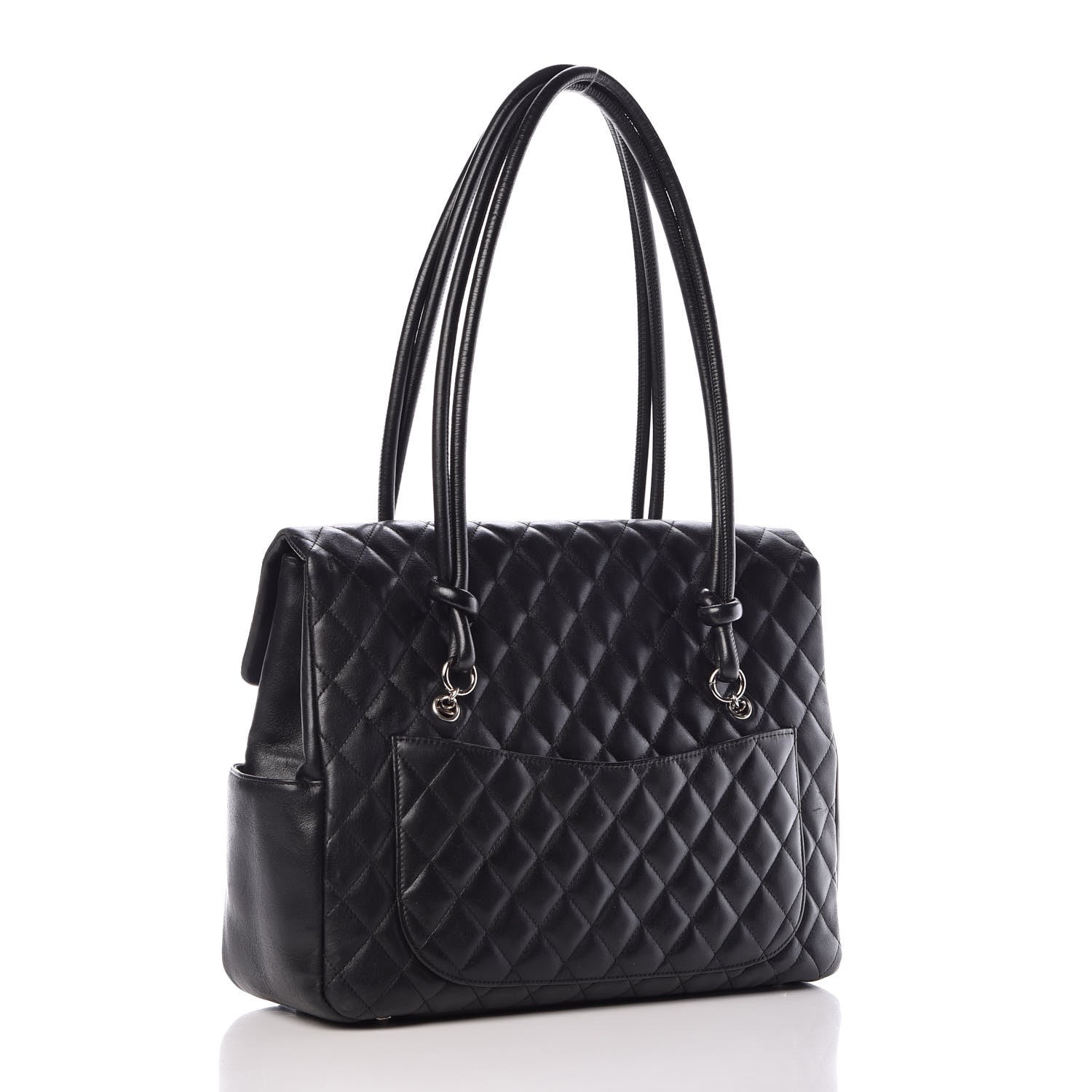 Chanel Calfskin Quilted Large Cambon Flap Black 3 of 13