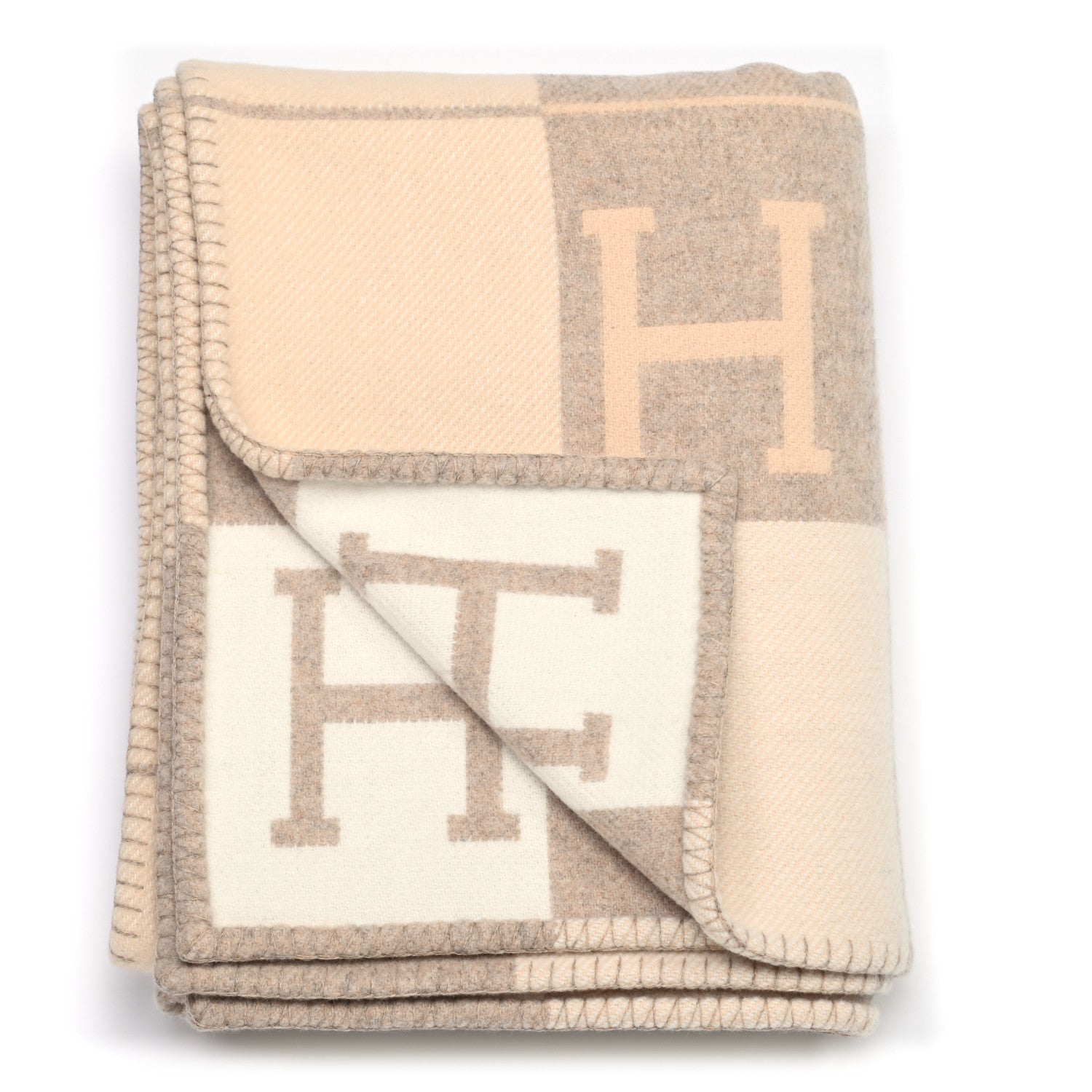 Hermes Wool Cashmere Avalon III Blanket Coco Camomille 2 of 3