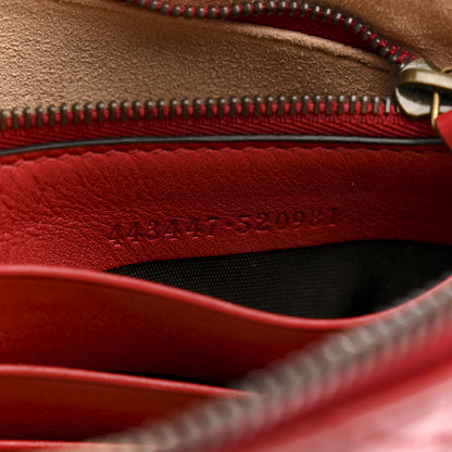 Gucci Calfskin Matelasse Mini GG Marmont Chain Bag Hibiscus Red 7 of 14