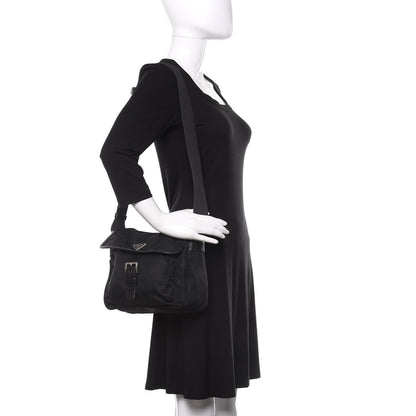 Prada Nylon Tessuto Messenger Bag Black 2 of 9