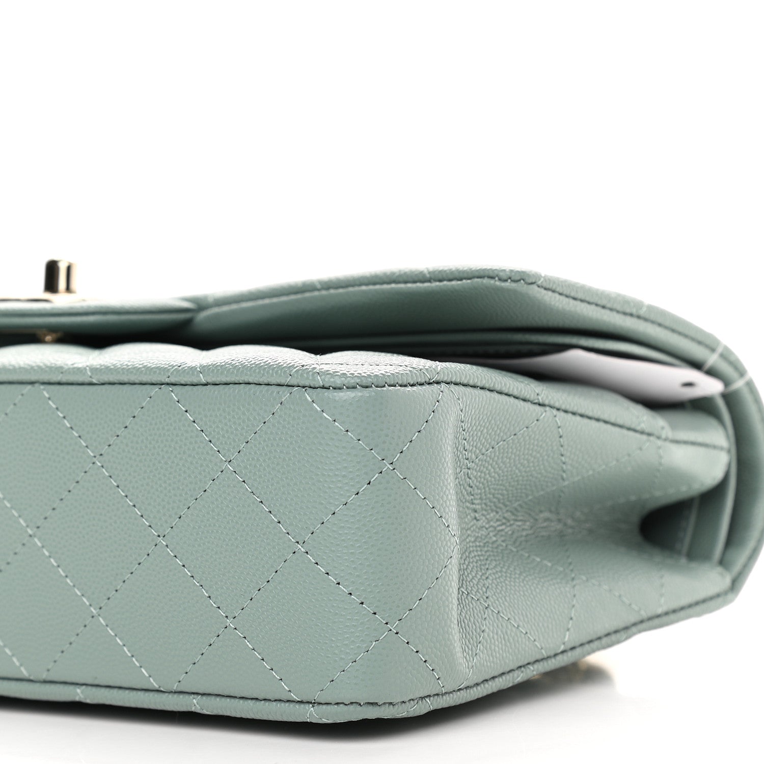 Chanel Caviar Quilted Medium Double Flap Dark Green 8 of 8