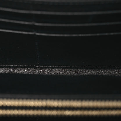 Burberry Calfskin Haymarket Check Elmore Zip Around Wallet Black 5 of 14
