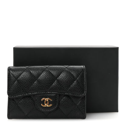 Chanel Caviar Quilted Flap Card Holder Wallet Black 9 of 9