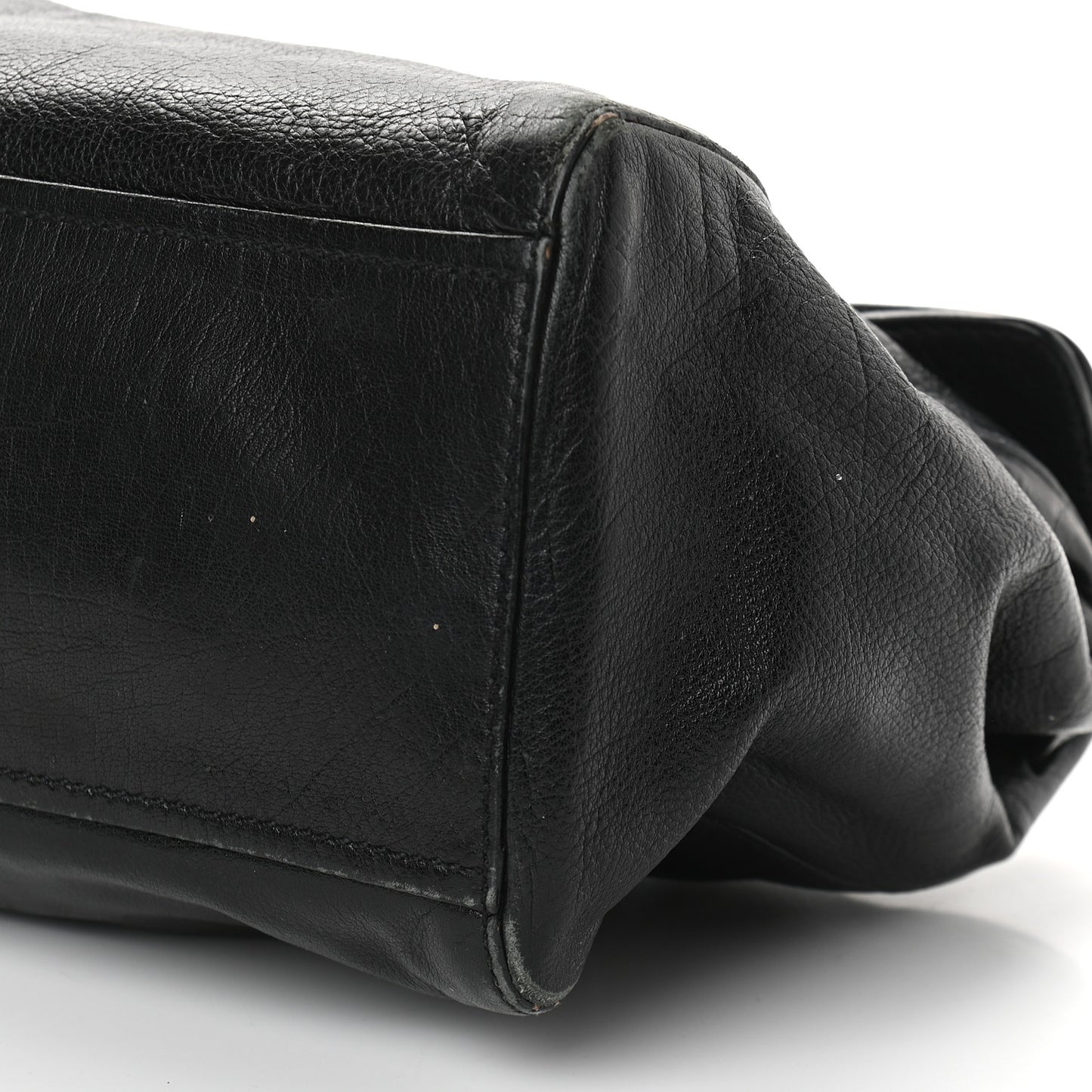 Royal Calf Easy Foldover Pushlock Satchel Black