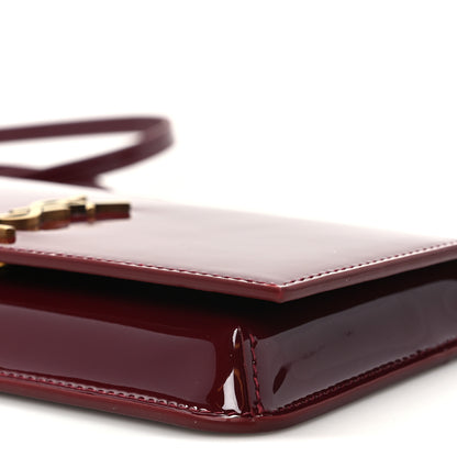 Saint Laurent Patent Monogram Phone Holder Crossbody Chataigne 9 of 9