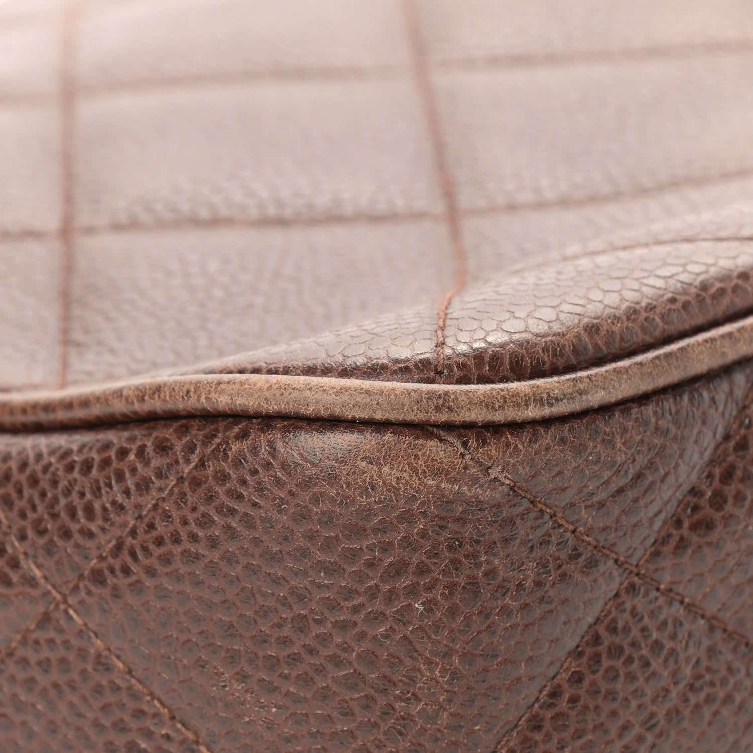 Chanel Caviar Quilted Camera Case Brown 10 of 25