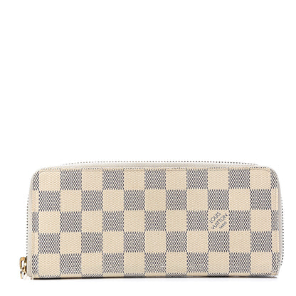 Louis Vuitton Damier Azur Clemence Wallet Rose Ballerine 1 of 8