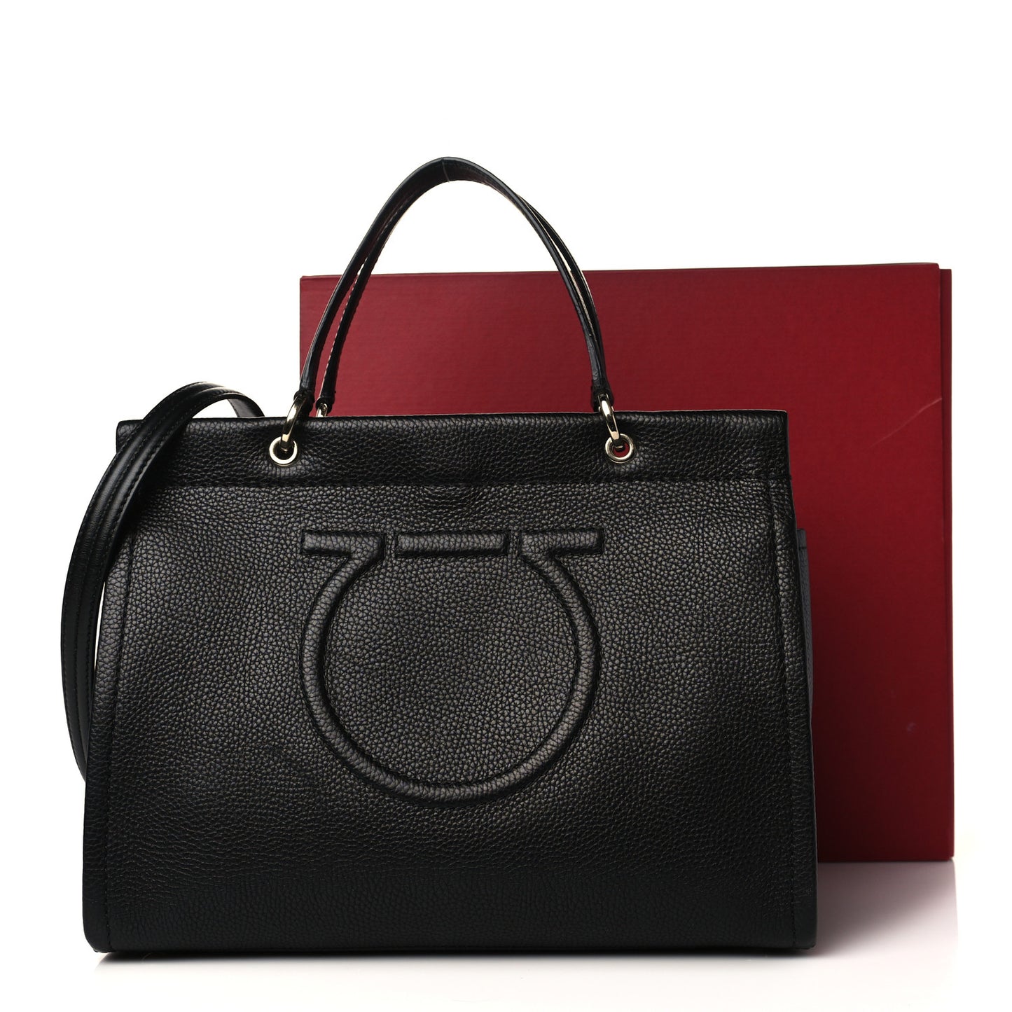 Grained Calfskin Medium Meera Tote Black