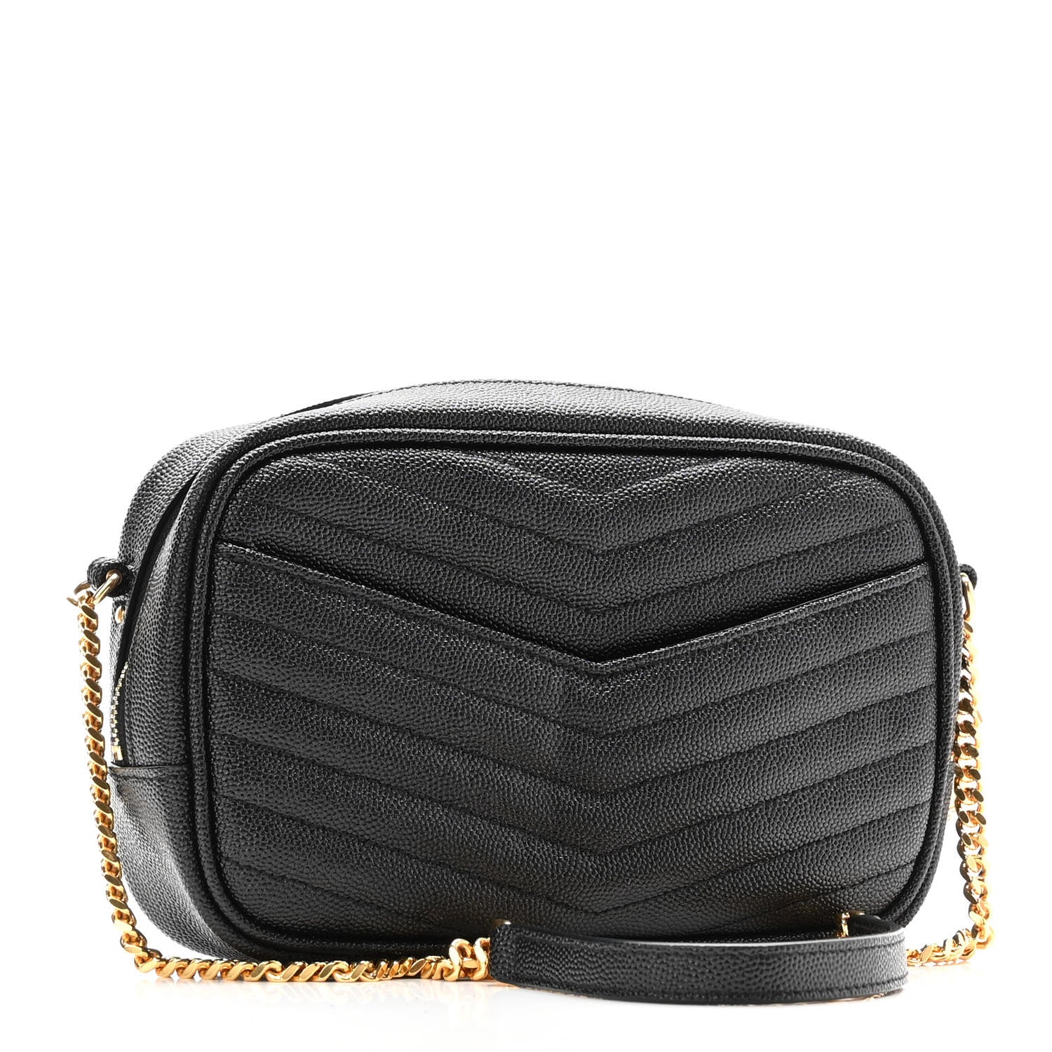 Saint Laurent Grain De Poudre Matelasse Monogram Mini Lou Camera Bag Black 3 of 11