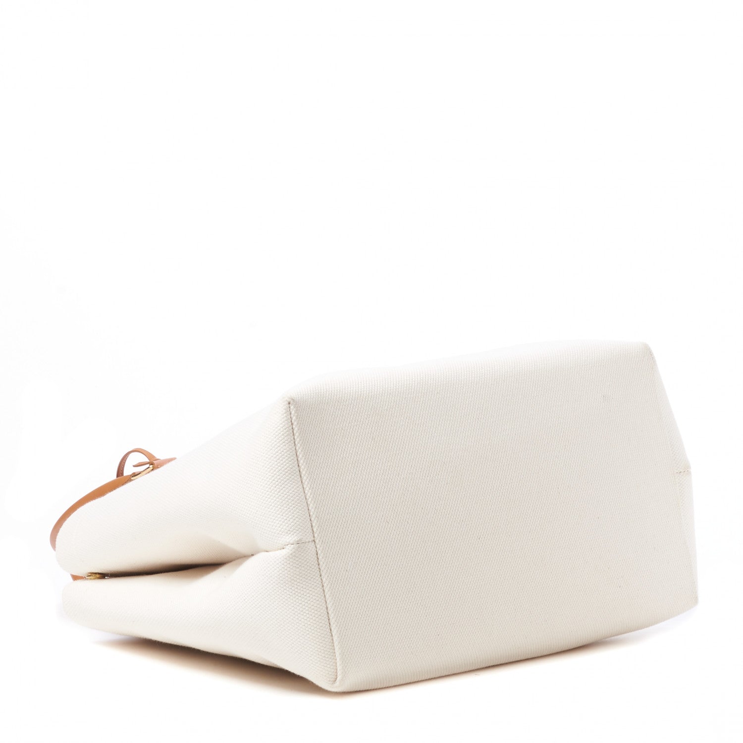 Celine Canvas Calfskin Logo Print Small Horizontal Cabas Natural Tan 3 of 10