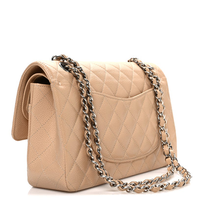 Chanel Caviar Quilted Medium Double Flap Beige 3 of 11