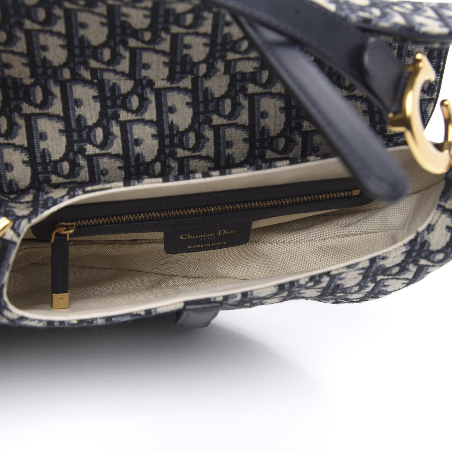 Christian Dior Oblique Saddle Bag Blue 5 of 10