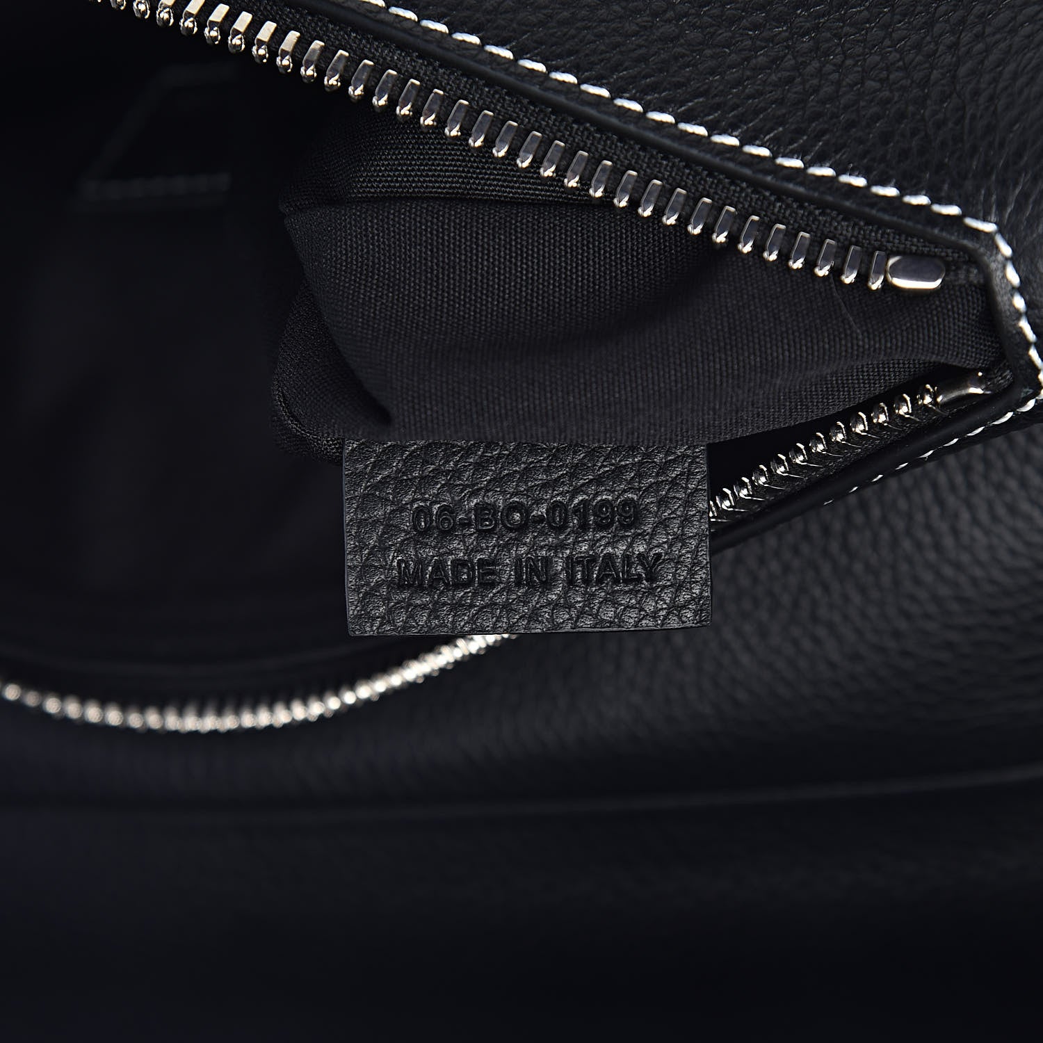 Christian Dior Grained Calfskin Logo Saddle Messenger Bag Black 7 of 11