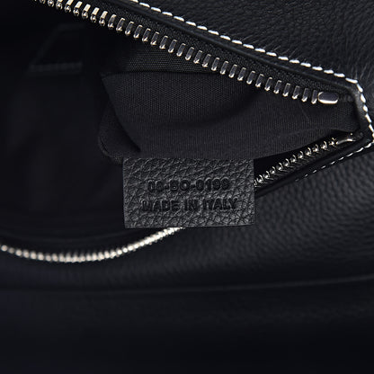 Christian Dior Grained Calfskin Logo Saddle Messenger Bag Black 7 of 11