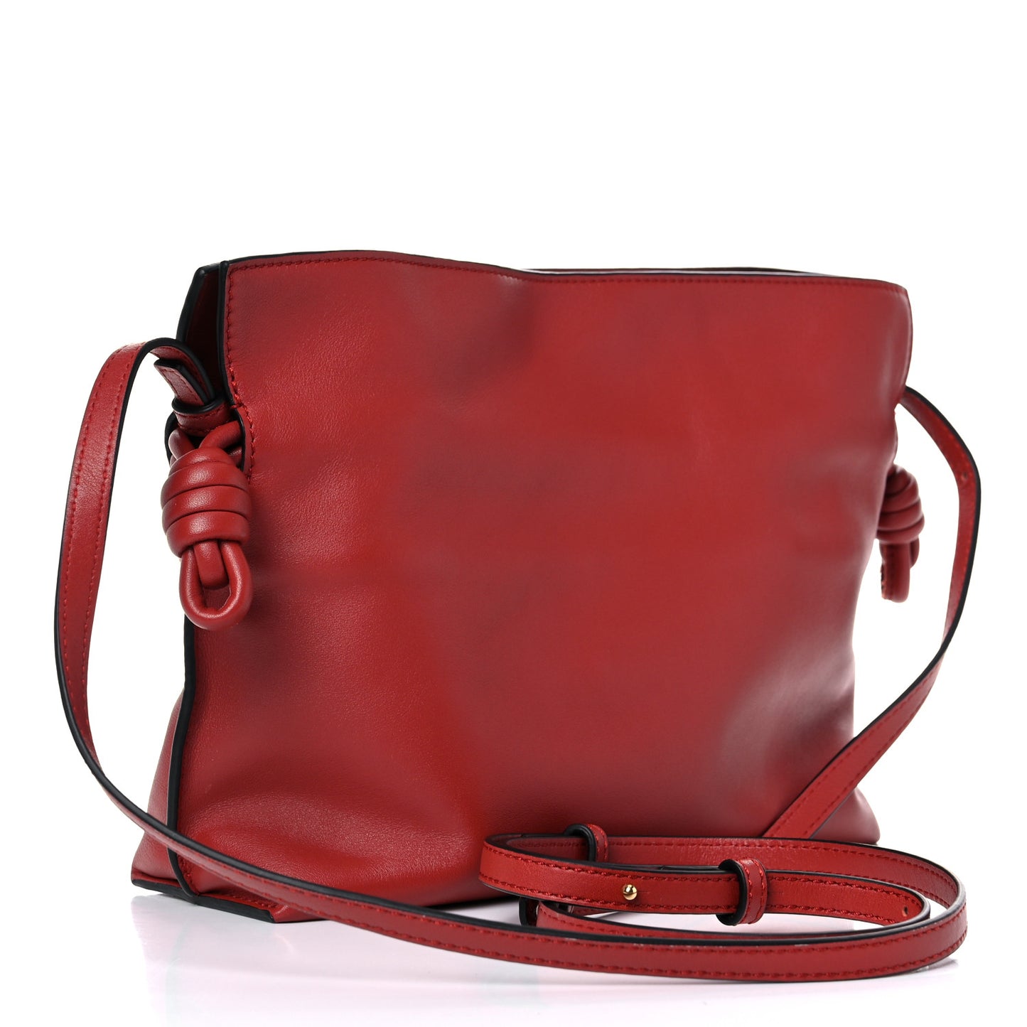 Calfskin Mini Flamenco Knot Clutch Red