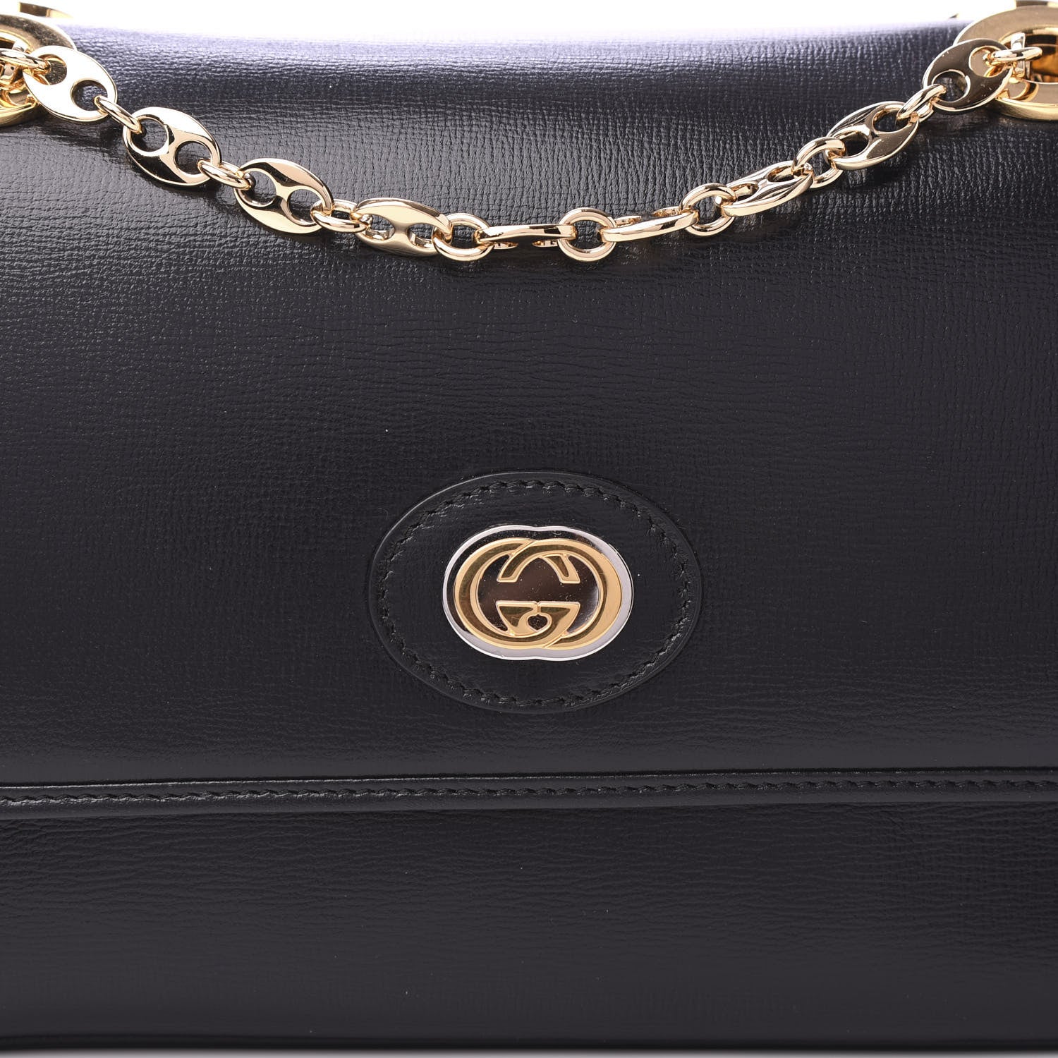 Gucci Azalea Calfskin Small Marina Chain Shoulder Bag Black 10 of 10