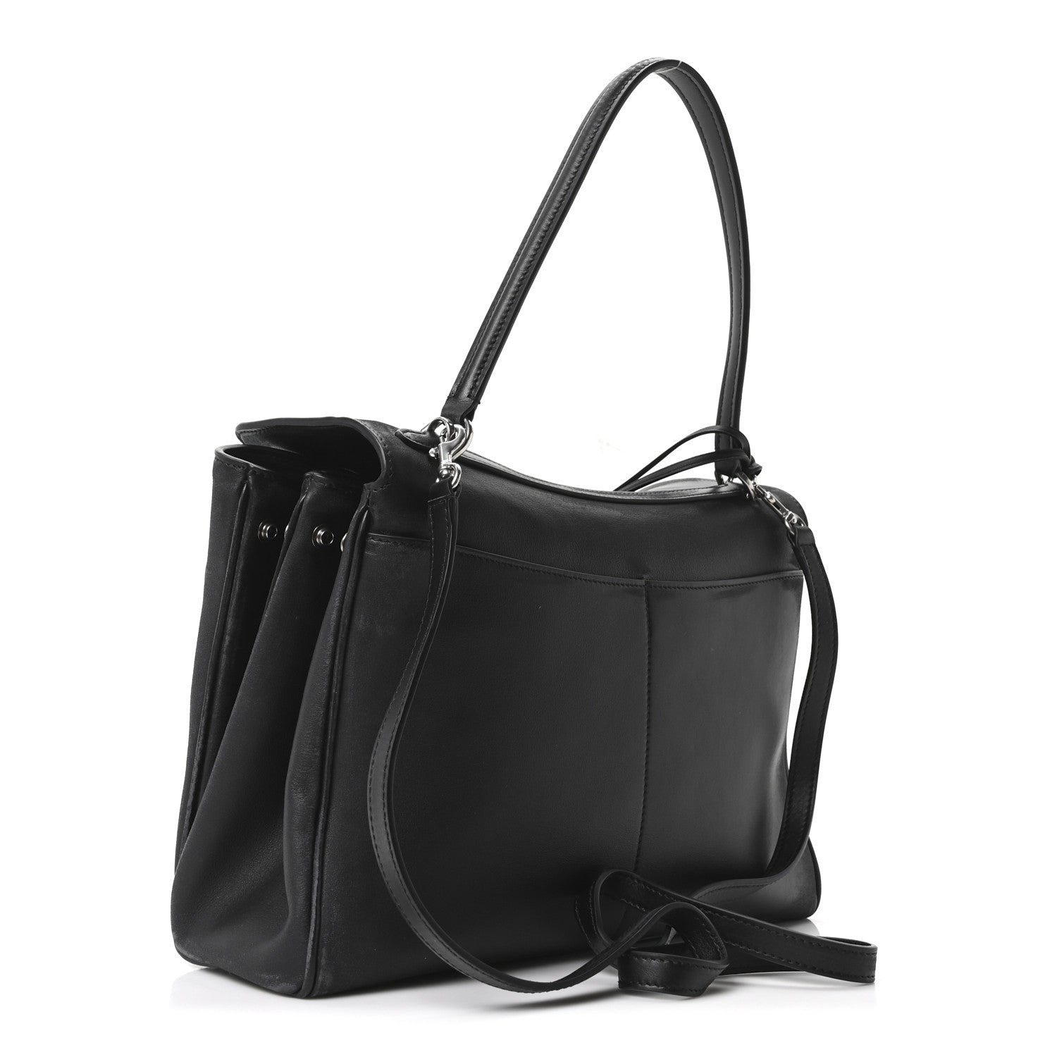 Balenciaga Natural Smooth Calfskin Medium Rodeo Top Handle Handbag Black 3 of 9