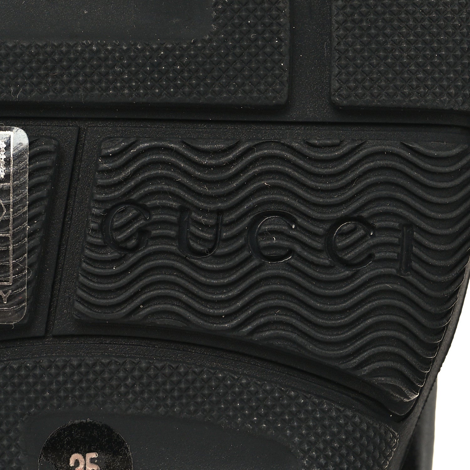 Gucci Mesh Fabric Tinsel Sport Sandals 35 Black Silver Green 6 of 8