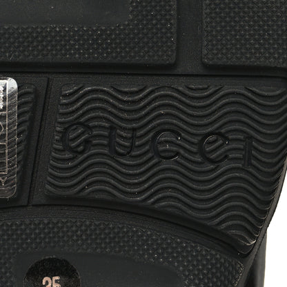 Gucci Mesh Fabric Tinsel Sport Sandals 35 Black Silver Green 6 of 8