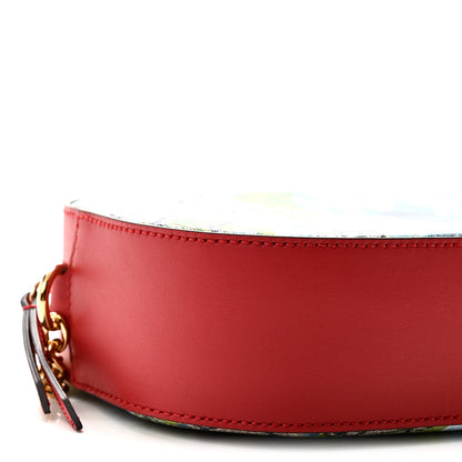 Gucci GG Supreme Monogram Blooms Mini Chain Shoulder Bag Beige Blue Navy Hibiscus Red 9 of 10