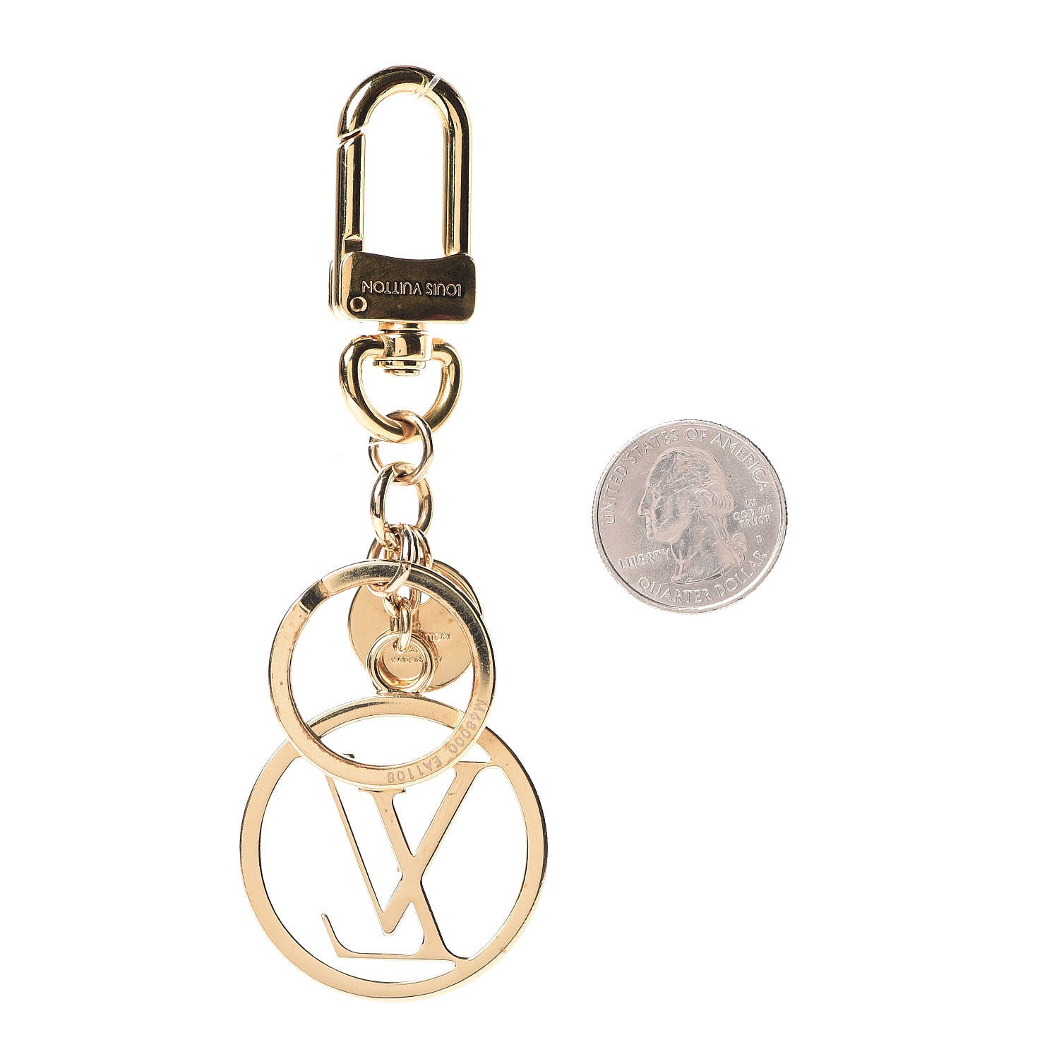 Louis Vuitton LV Circle Bag Charm Key Holder Gold 2 of 4