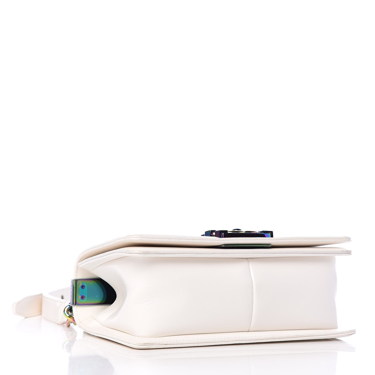 Chanel Lambskin LED Iridescent Metal Small Boy Flap White Multicolor 4 of 11