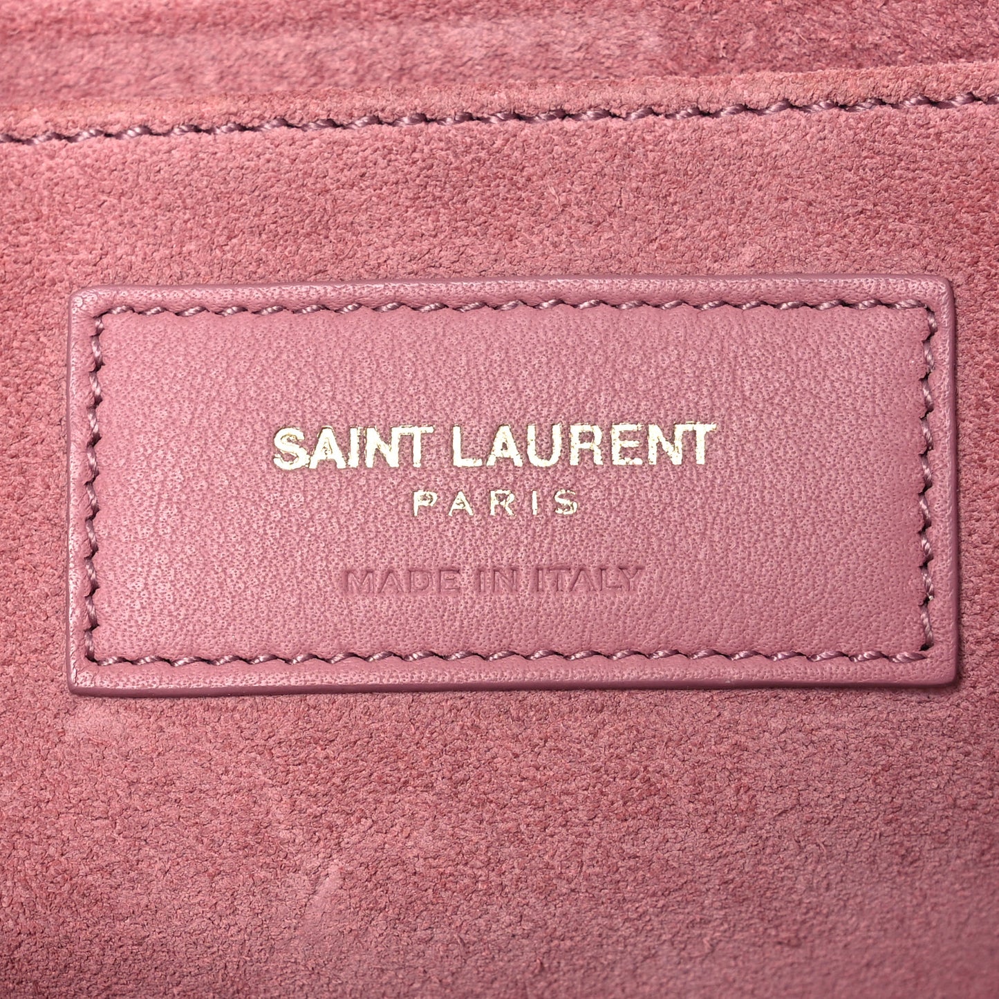 Calfskin Classic Y Ligne Clutch Dark Rose