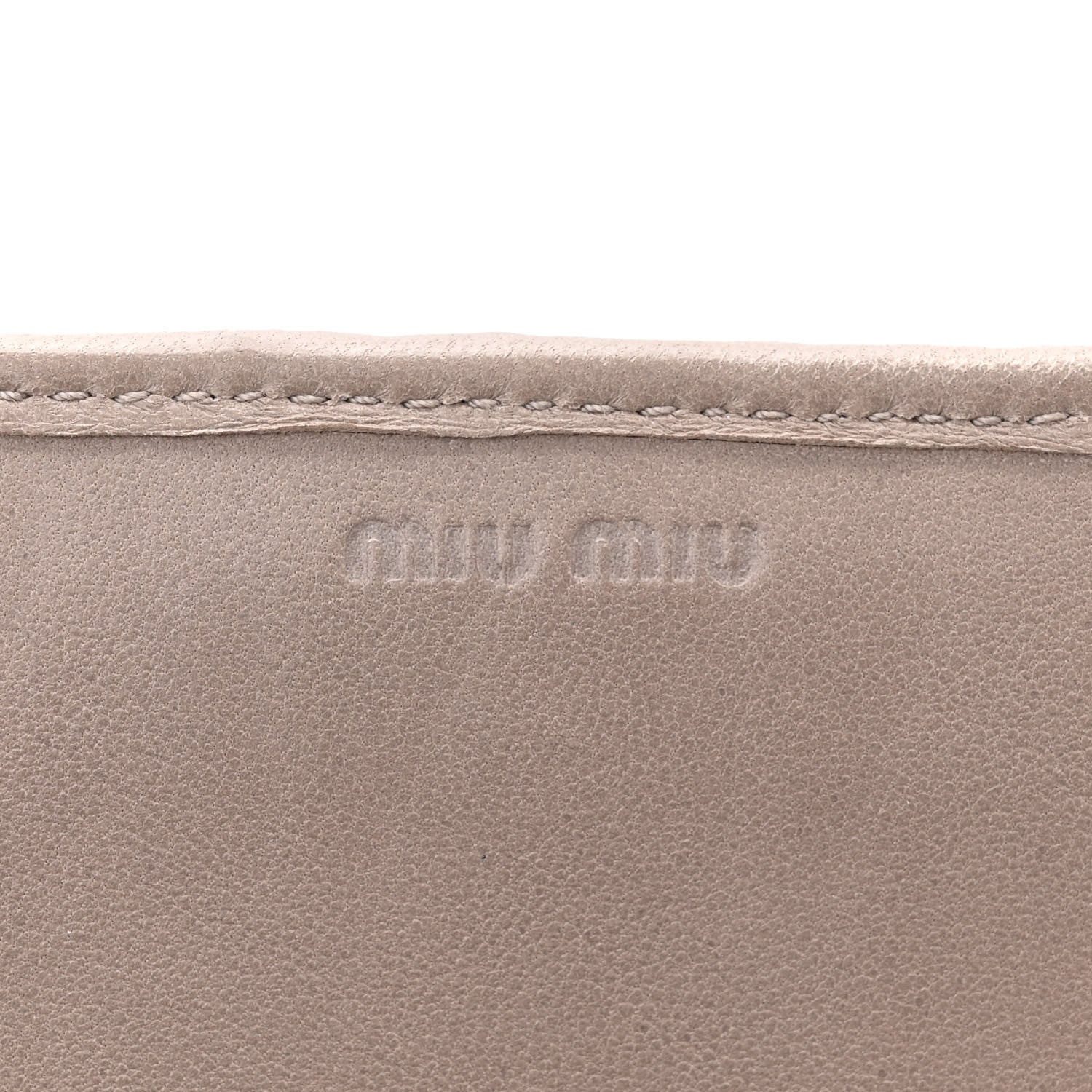 Miu Miu Nappa Matelasse Wallet On Chain Pomice 6 of 12