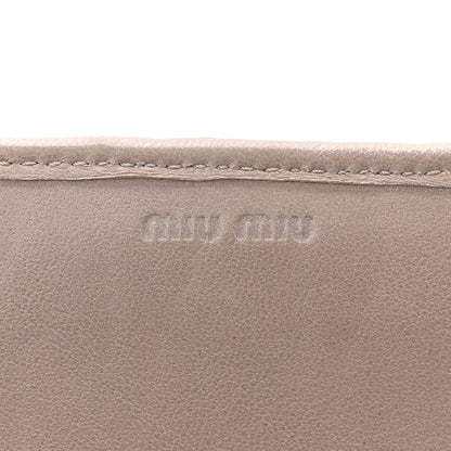 Miu Miu Nappa Matelasse Wallet On Chain Pomice 6 of 12