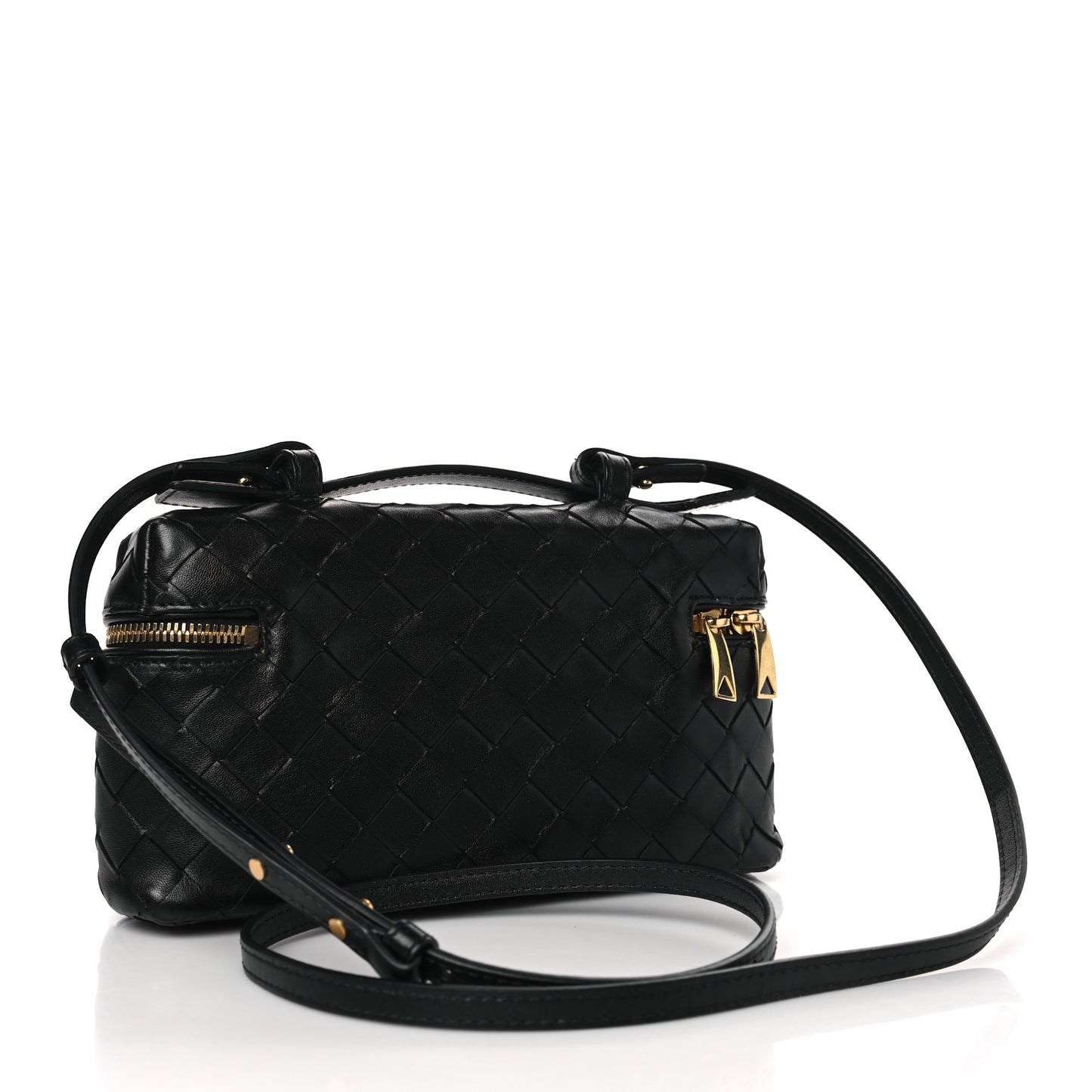 Calfskin Intrecciato Bang Bang Vanity Case Black