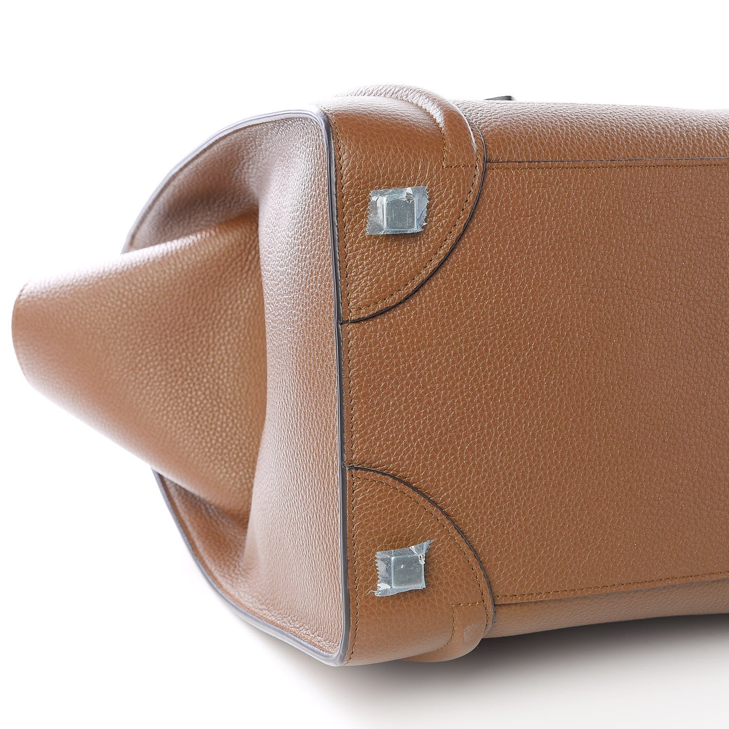 Celine Drummed Calfskin Mini Luggage Camel 5 of 9