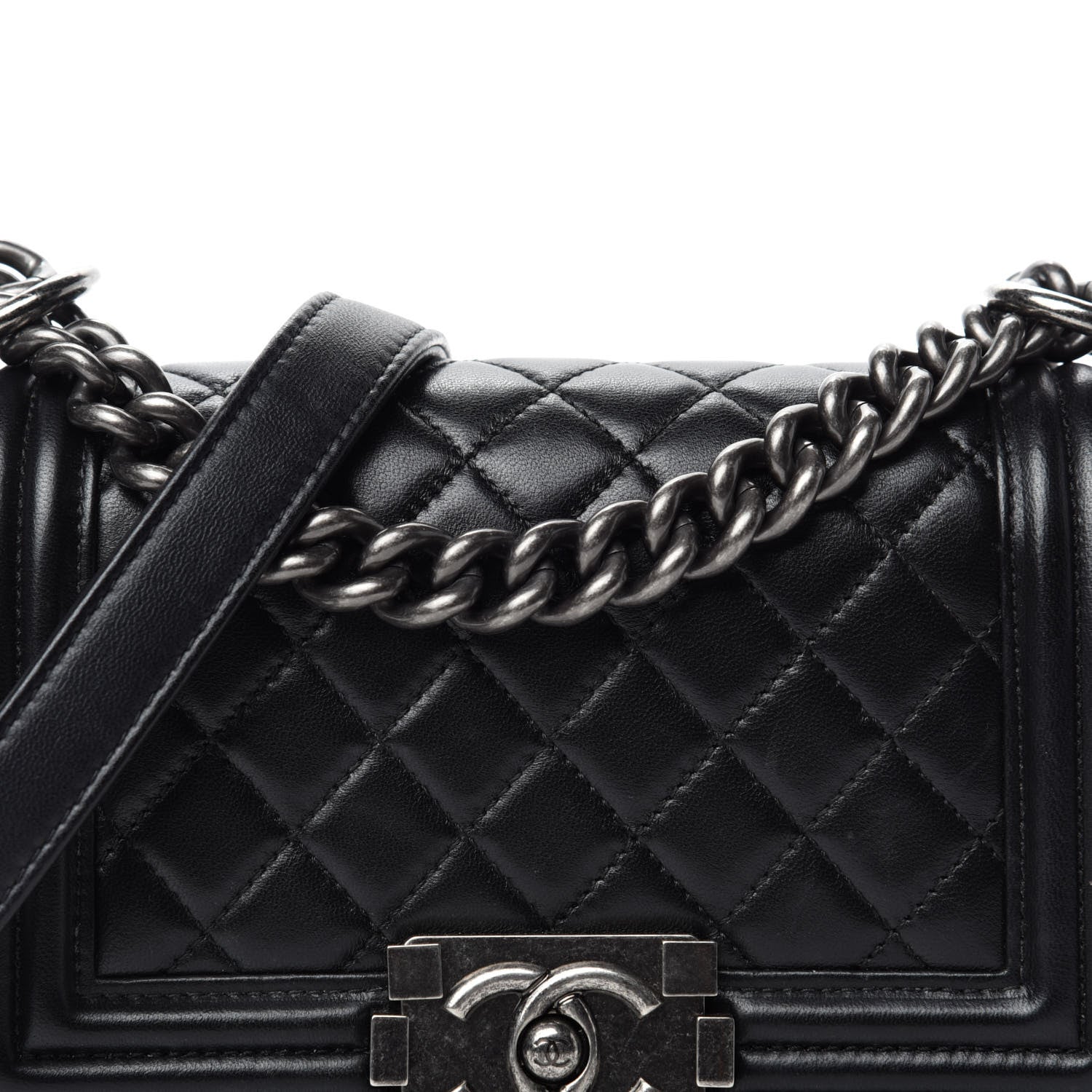 Chanel Lambskin Quilted Small Boy Flap Black 10 of 10