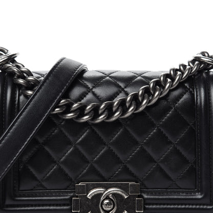 Chanel Lambskin Quilted Small Boy Flap Black 10 of 10