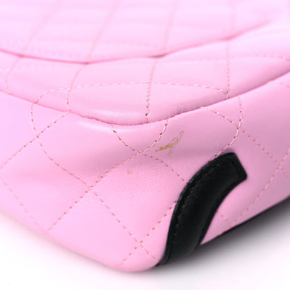 Chanel Calfskin Quilted Cambon Camera Case Pink Black 11 of 11