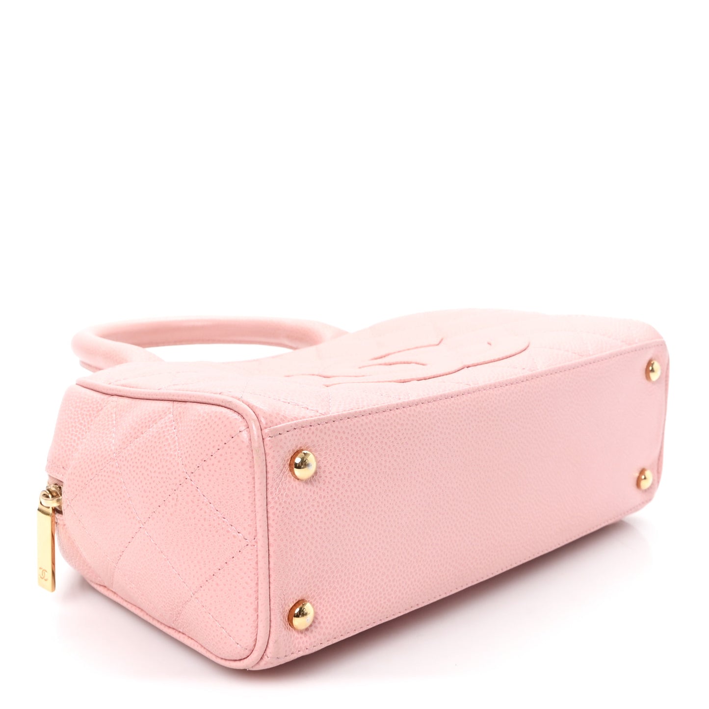 Caviar Quilted Small Bowler Pink
