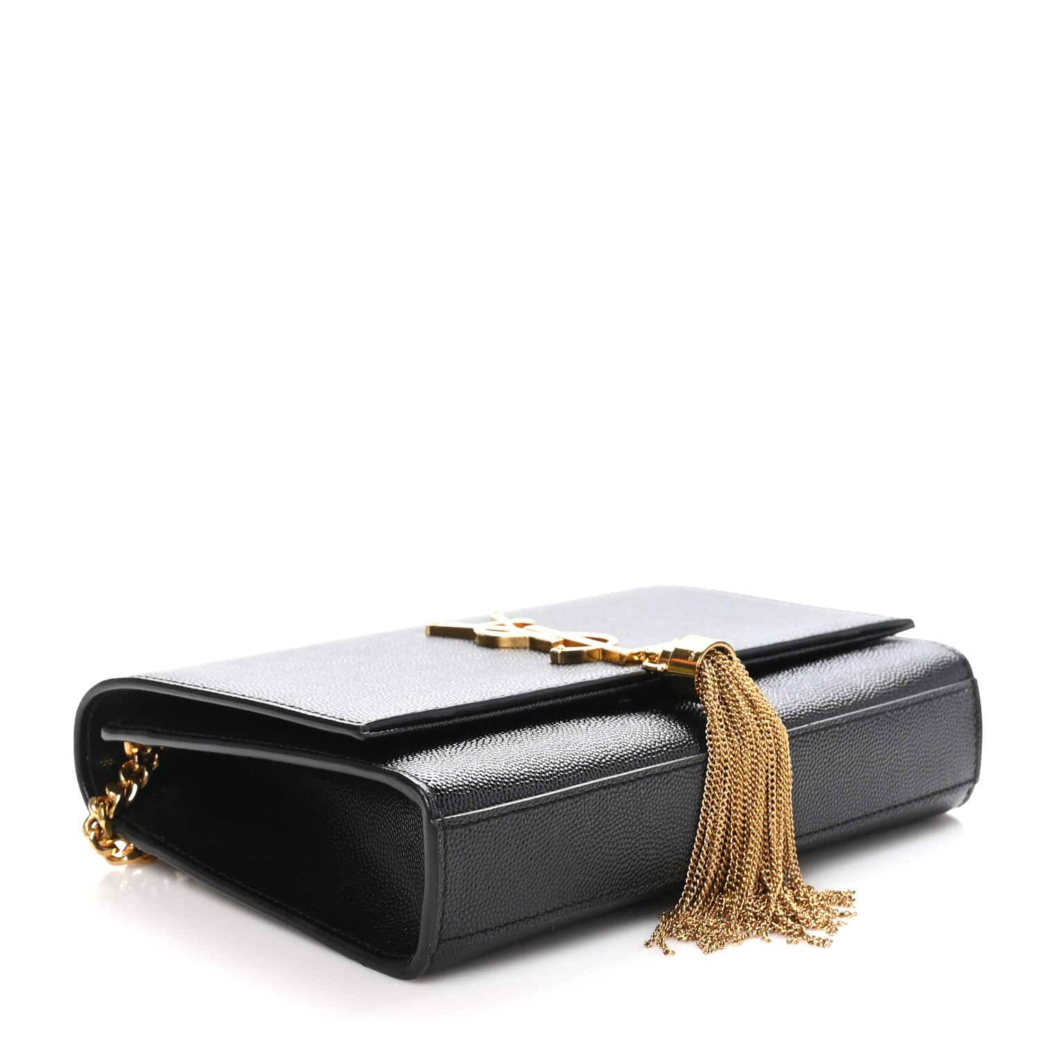 Saint Laurent Grain De Poudre Small Classic Monogram Kate Tassel Satchel Black 4 of 11