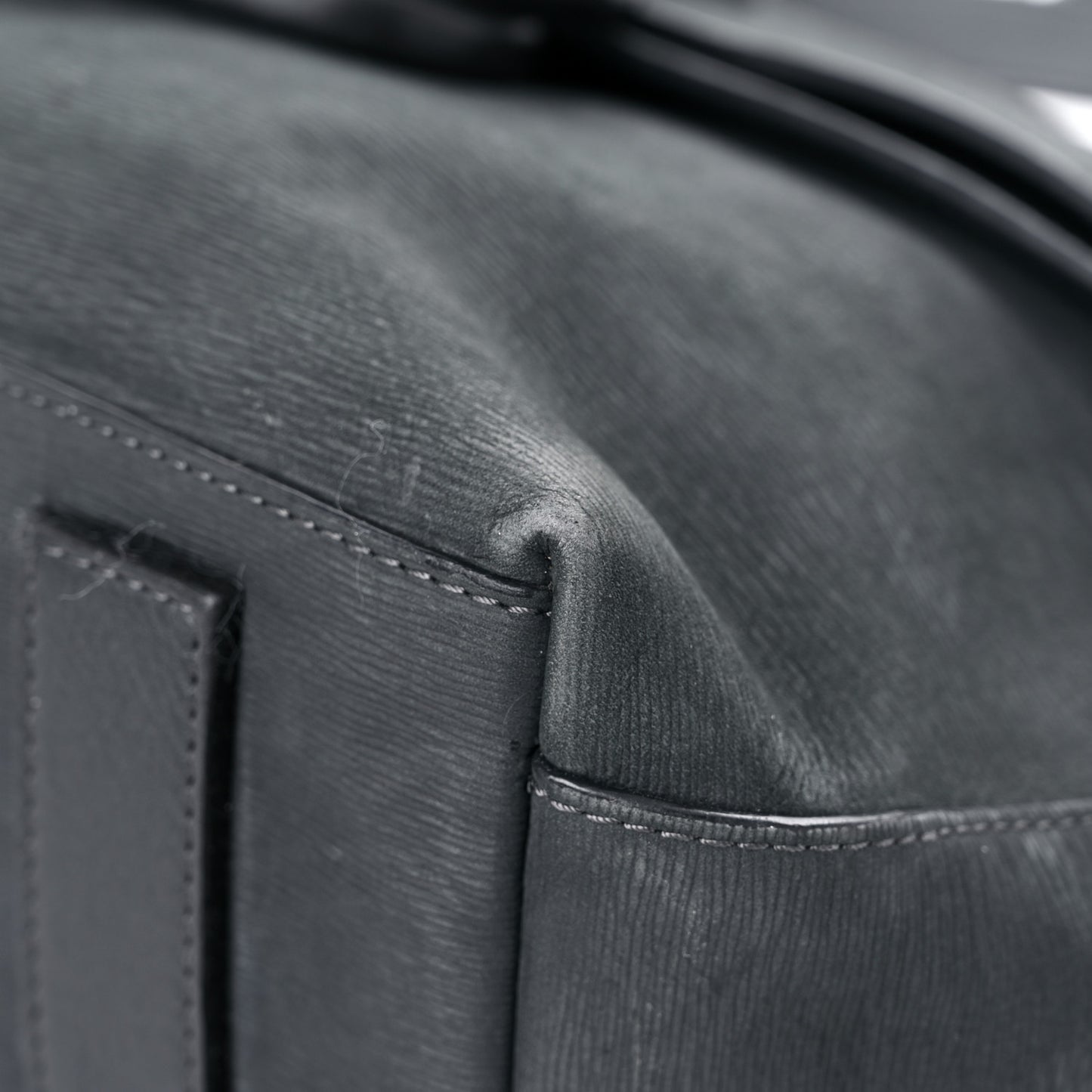 Nubuck Calfskin Folded Messenger Bag Grey
