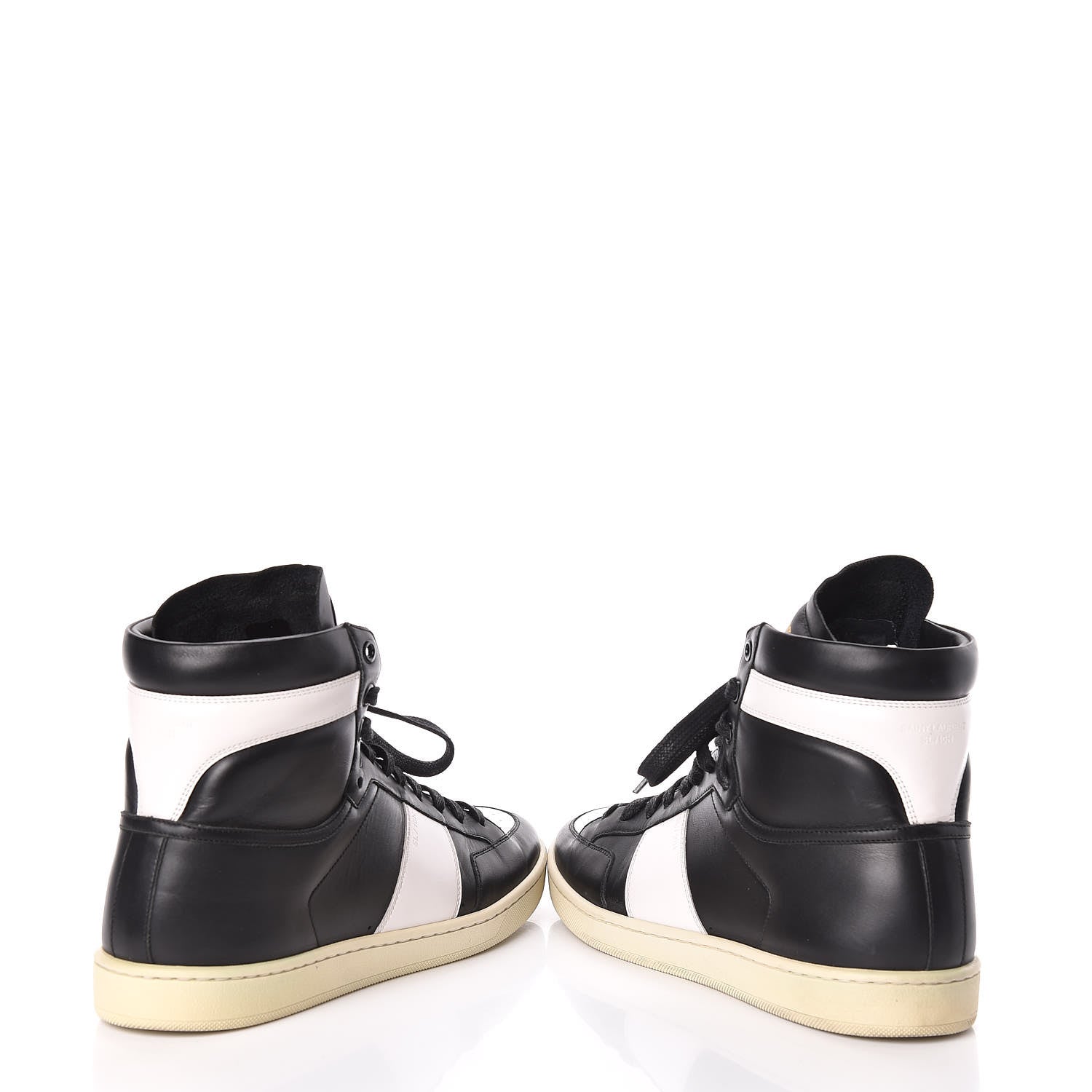 Saint Laurent Calfskin Mens Court Classic SL/10H High Top Sneakers 43 Black White 6 of 10