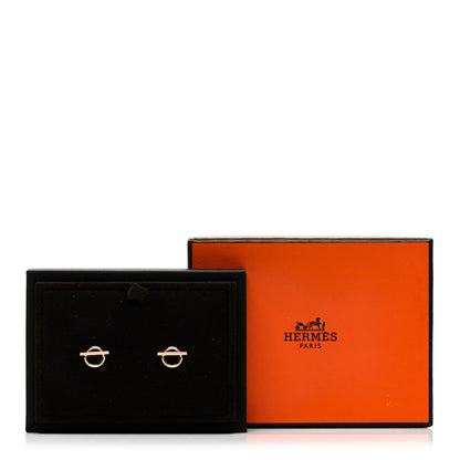 Hermes 18K Rose Gold PM Echappee Earrings 5 of 5