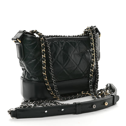 Chanel Aged Calfskin Quilted Small Gabrielle Hobo Dark Green 4 of 22