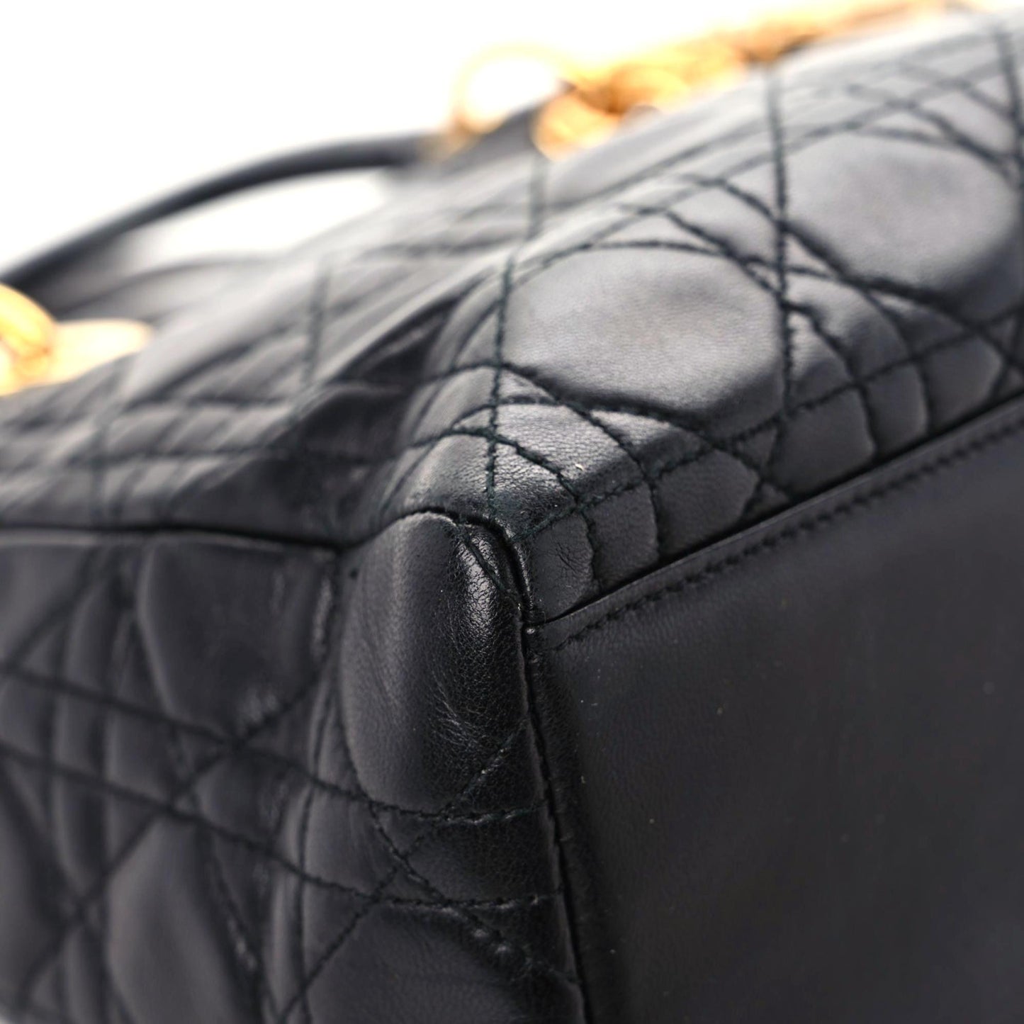 Lambskin Cannage Medium Lady Dior Black