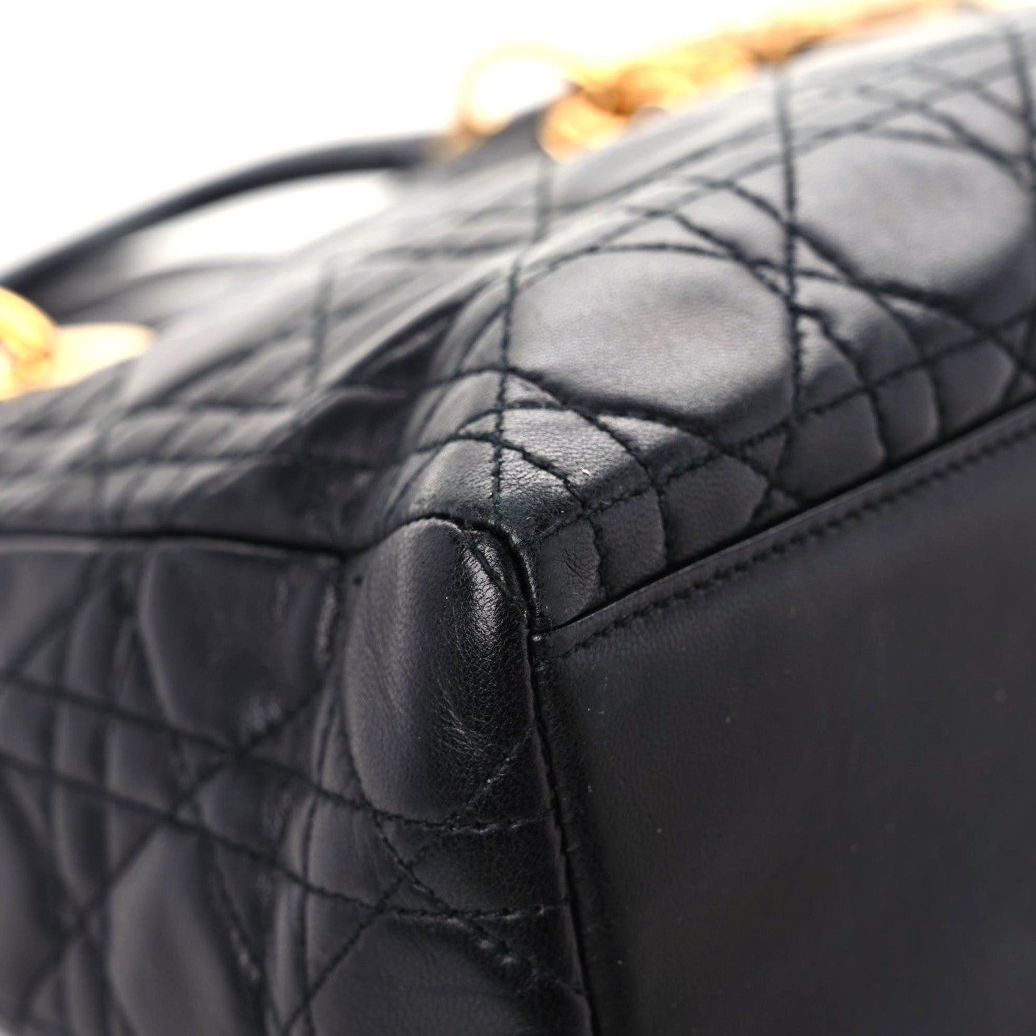 Christian Dior Lambskin Cannage Medium Lady Dior Black 4 of 15