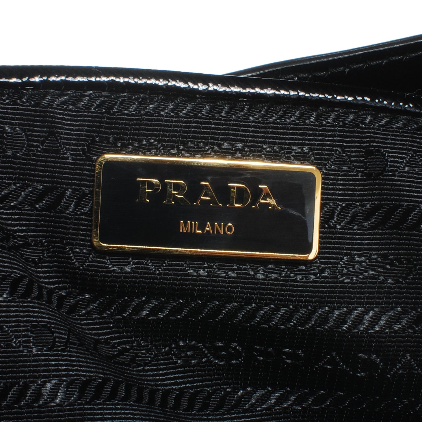 Prada Saffiano Vernice Tote Black 6 of 7